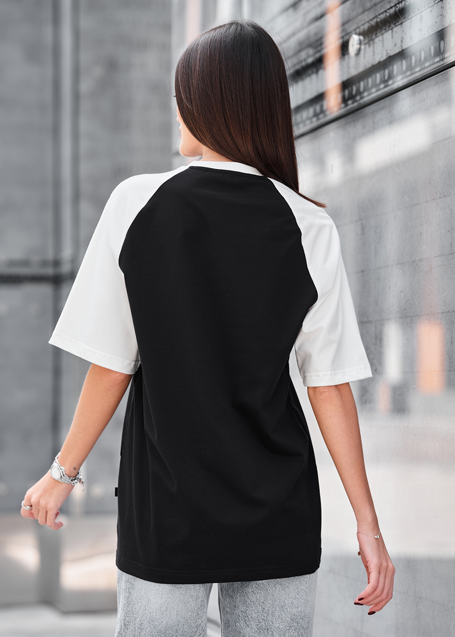 Tricou de damă Staff ed white & black logo oversize