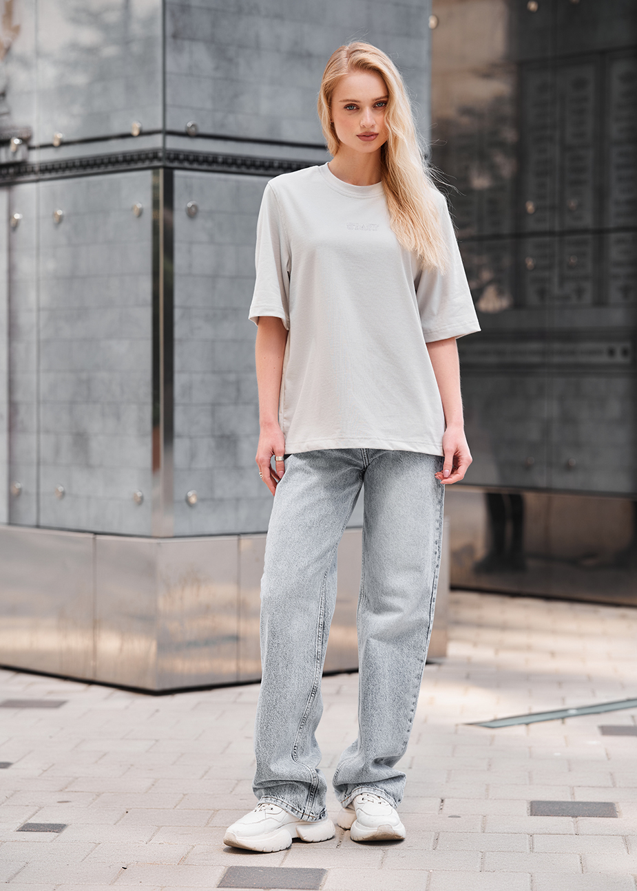 Tricou de damă Staff is logo light gray