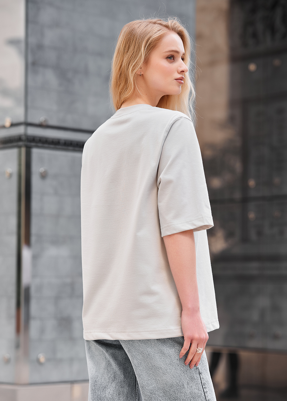Tricou de damă Staff is logo light gray