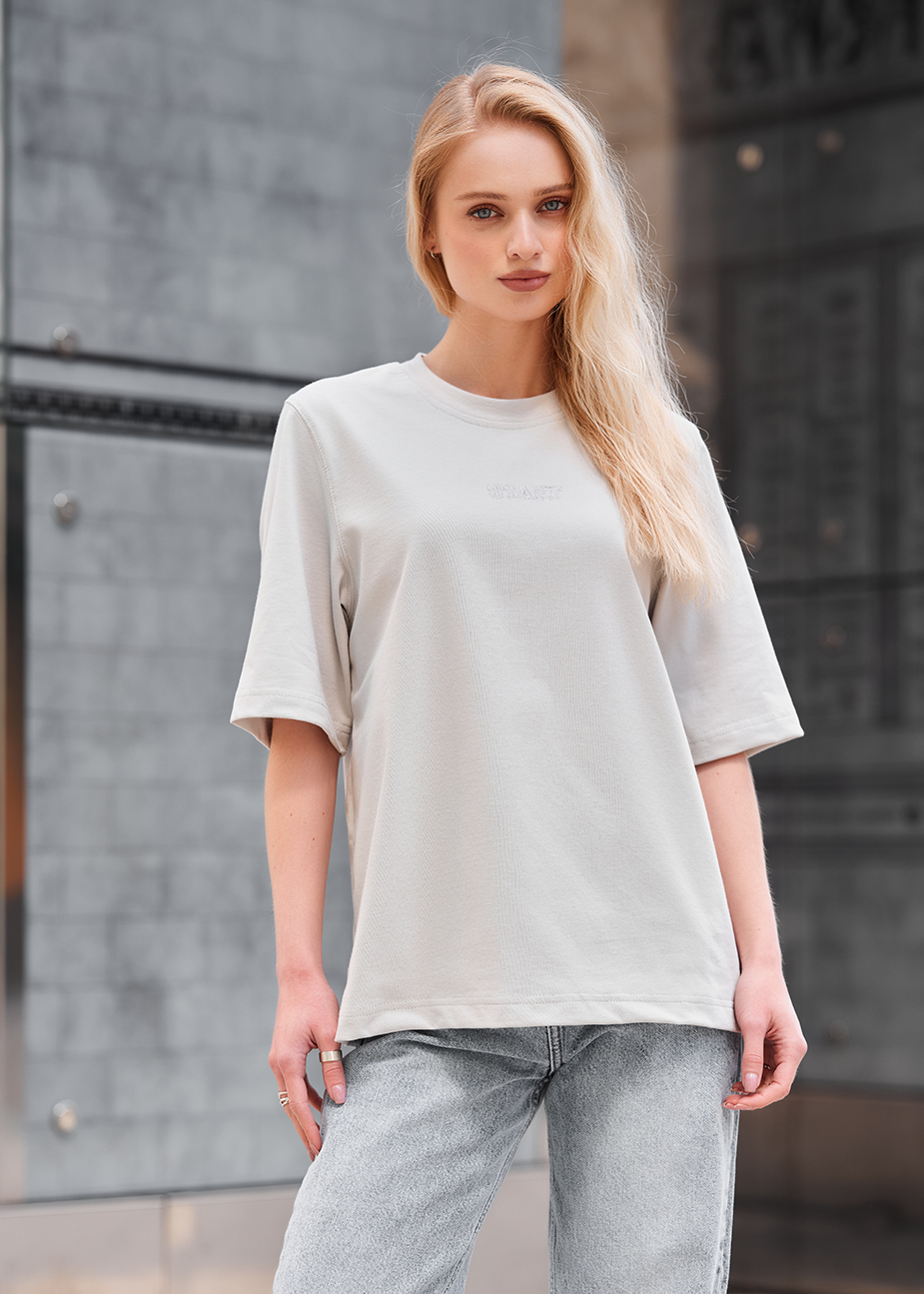 Tricou de damă Staff is logo light gray