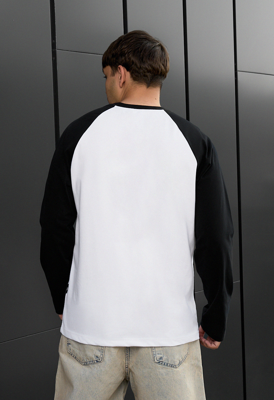 Bluză Staff su reglan white & black