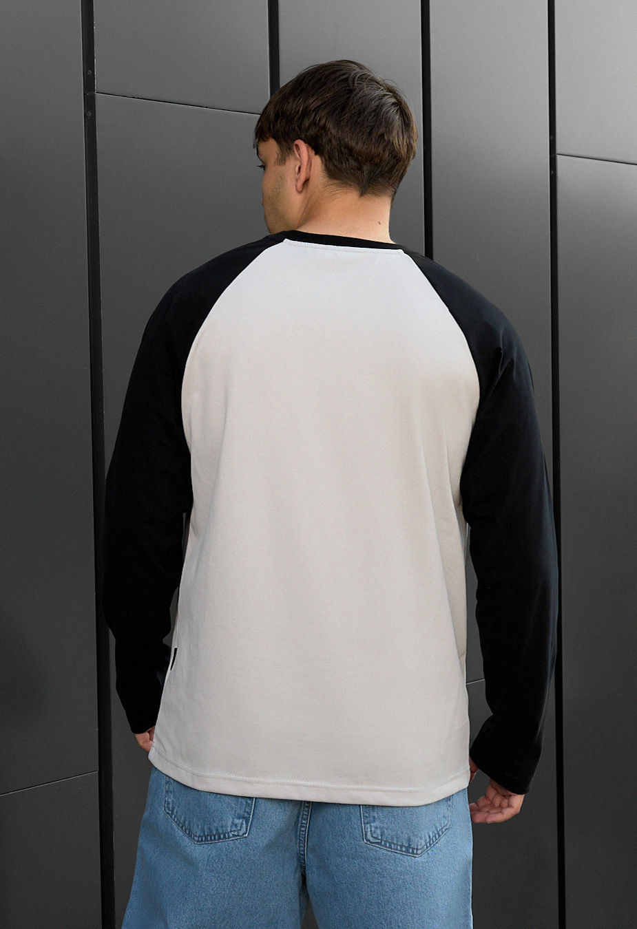 Bluză Staff su reglan light gray & black