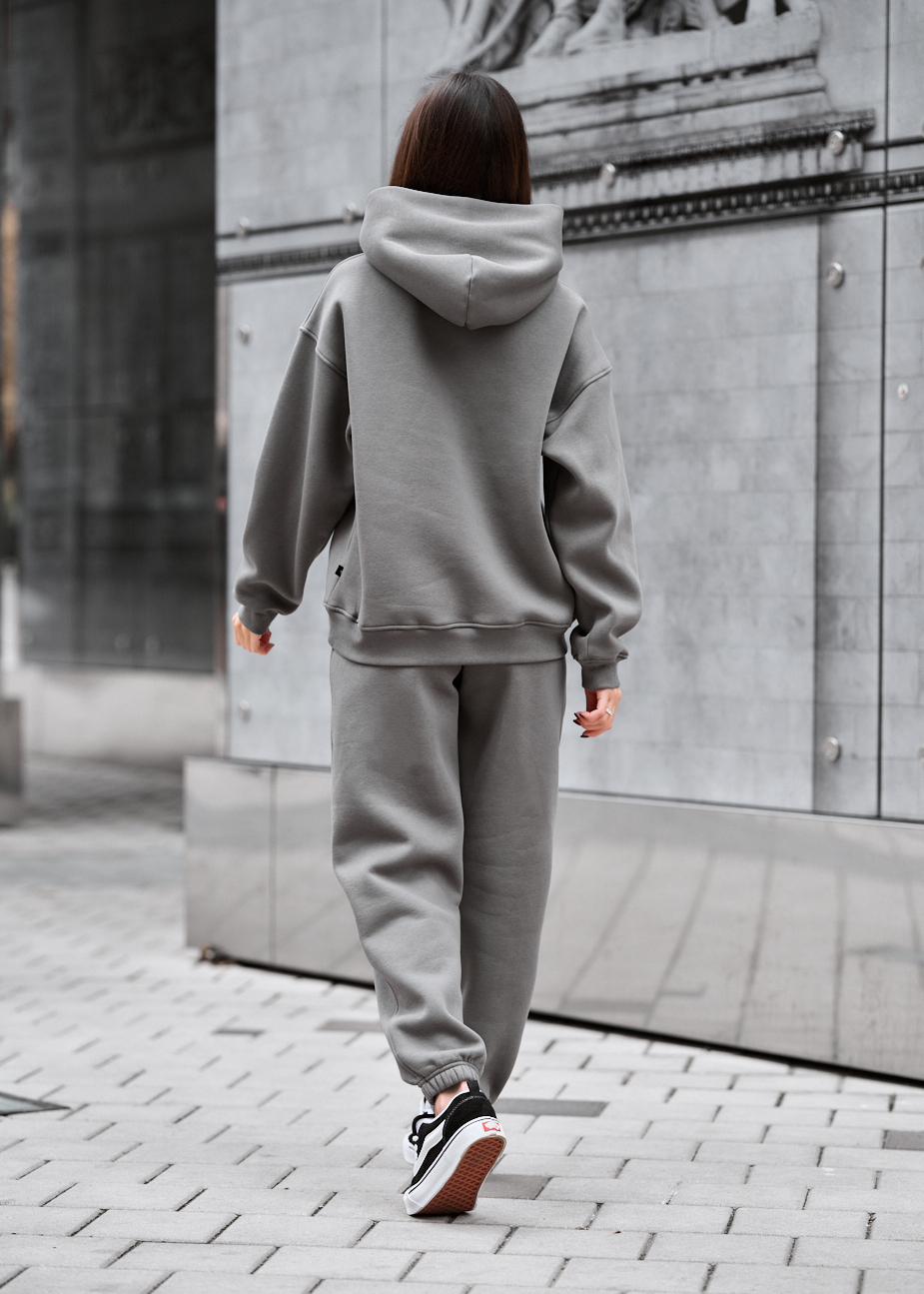 Costum de trening de damă Staff nex gray oversize fleece