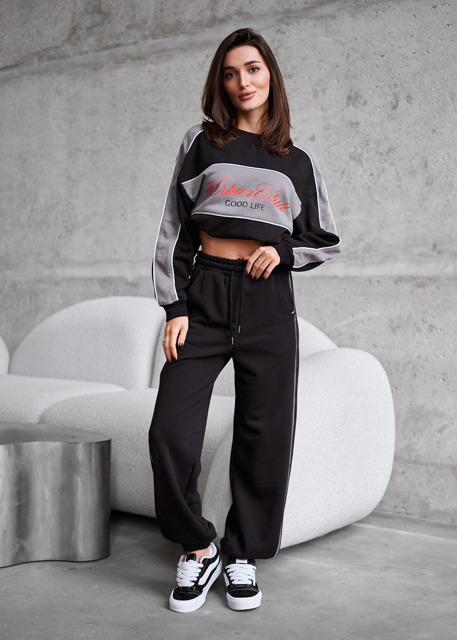 Pantaloni de trening de damă Staff yea black