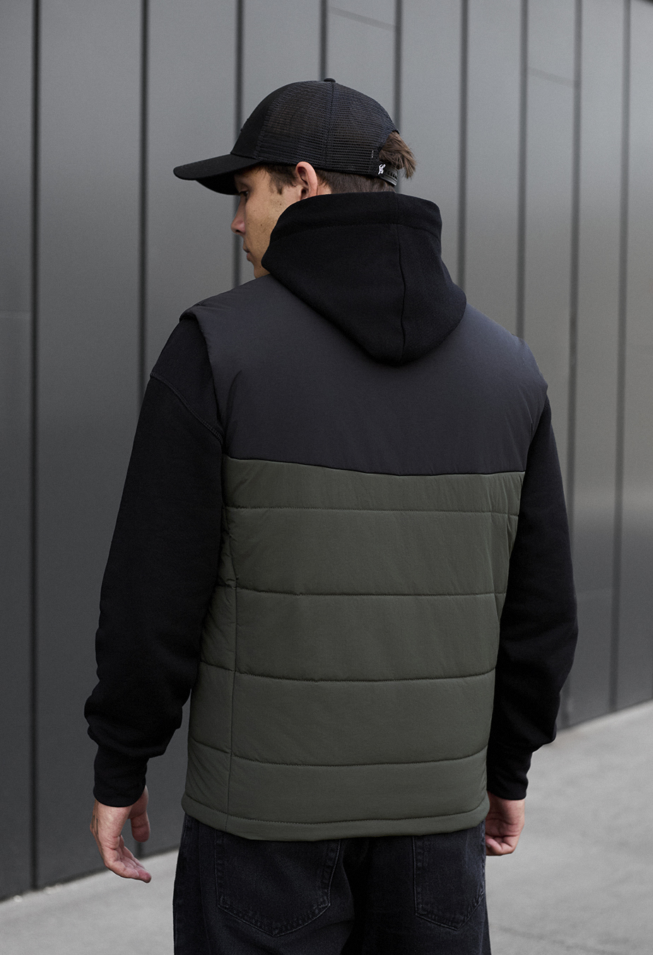 Vestă Staff flox khaki & gray