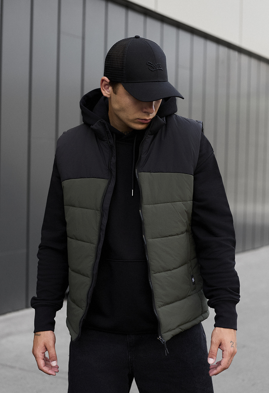 Vestă Staff flox khaki & gray