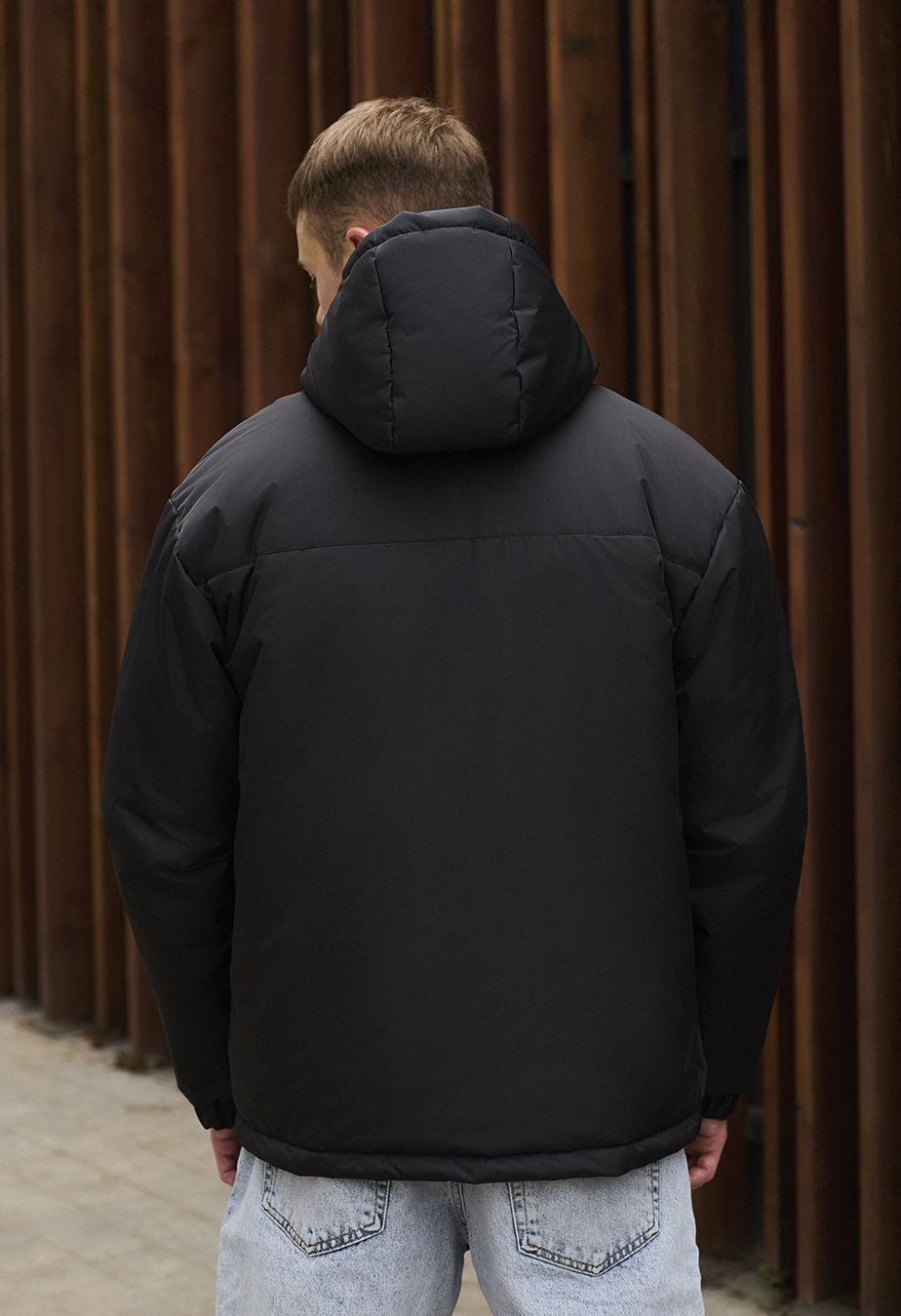 Geacă de iarnă Staff br black logo