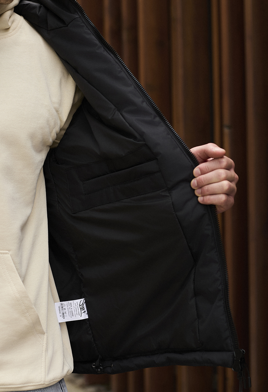 Geacă de iarnă Staff br black logo