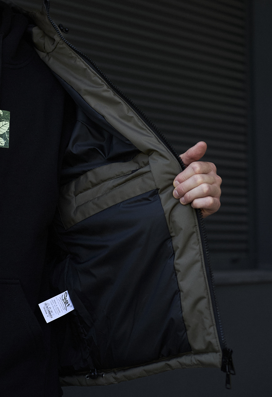 Geacă de iarnă Staff br dark khaki logo