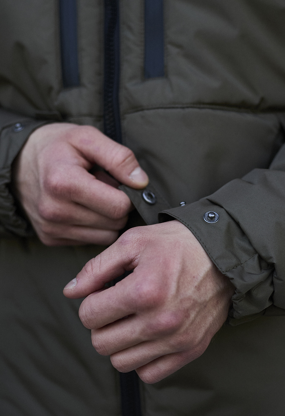 Geacă de iarnă Staff br dark khaki logo