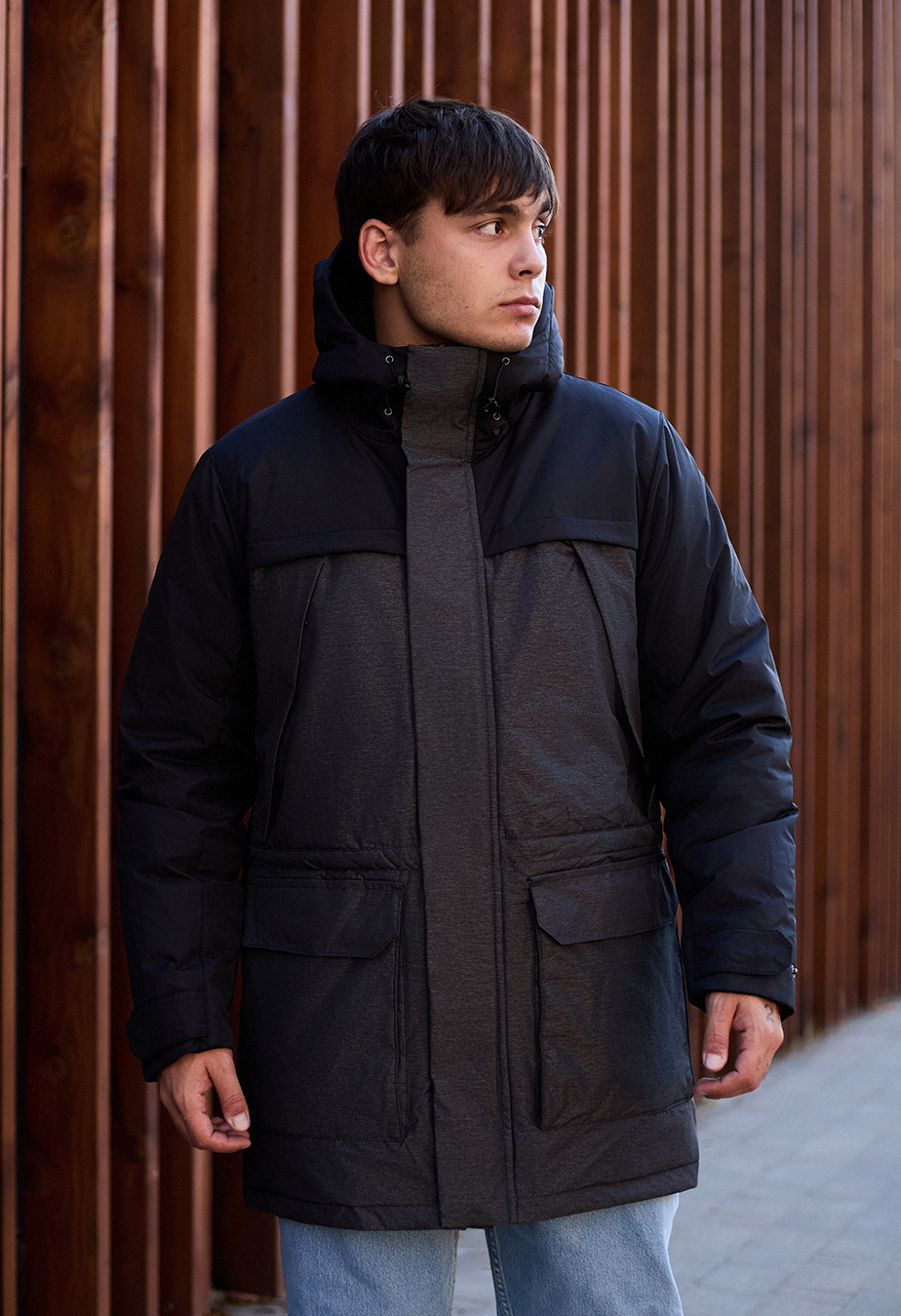 Parka de iarnă Staff to black & graphite