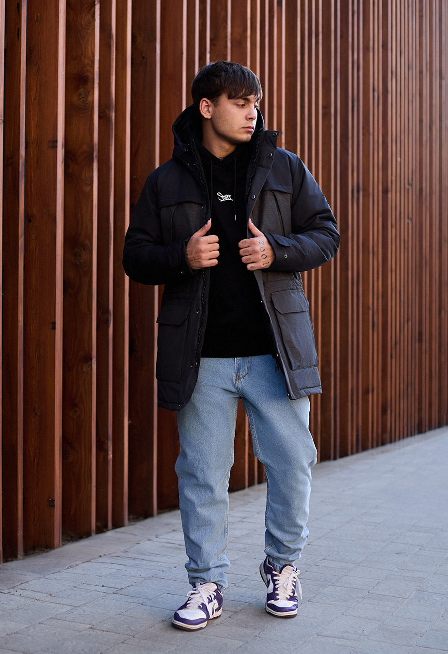 Parka de iarnă Staff to black & graphite