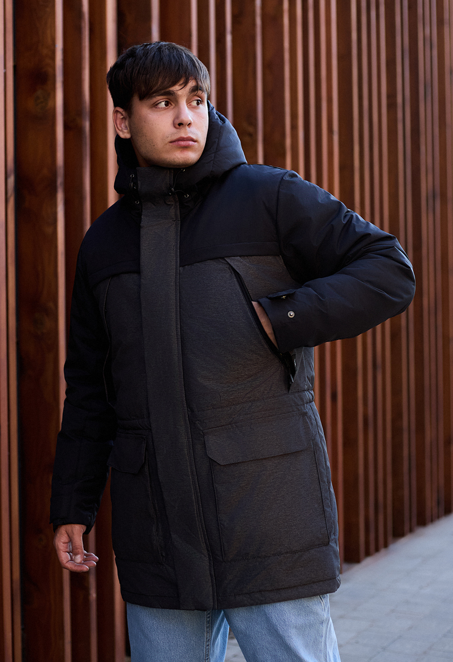 Parka de iarnă Staff to black & graphite