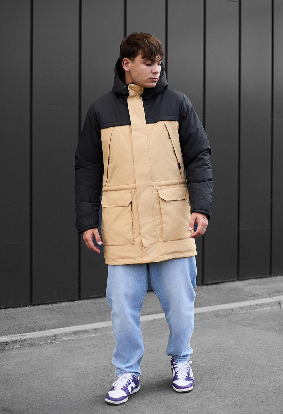 Parka de iarnă Staff to black & beige