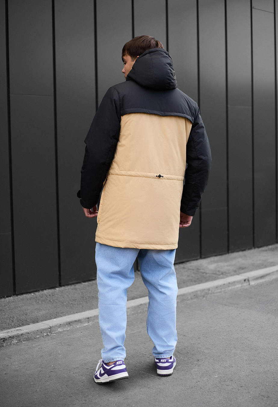 Parka de iarnă Staff to black & beige