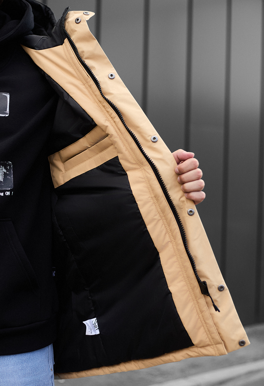 Parka de iarnă Staff to black & beige
