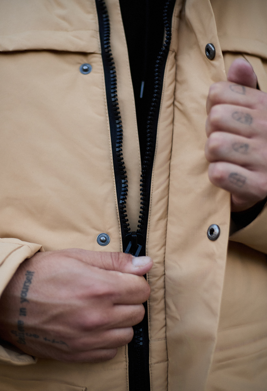 Parka de iarnă Staff to beige