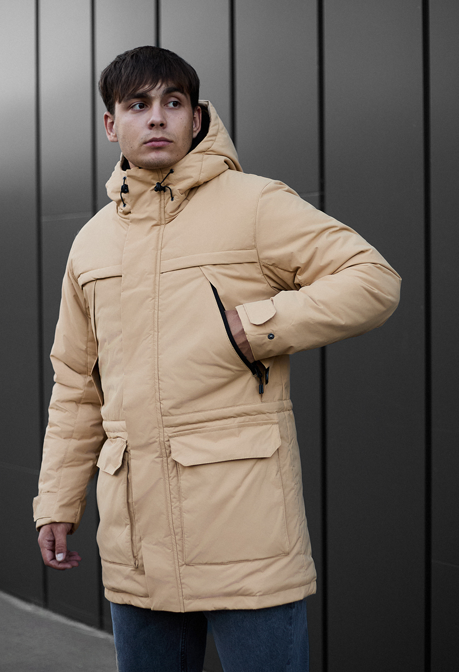 Parka de iarnă Staff to beige