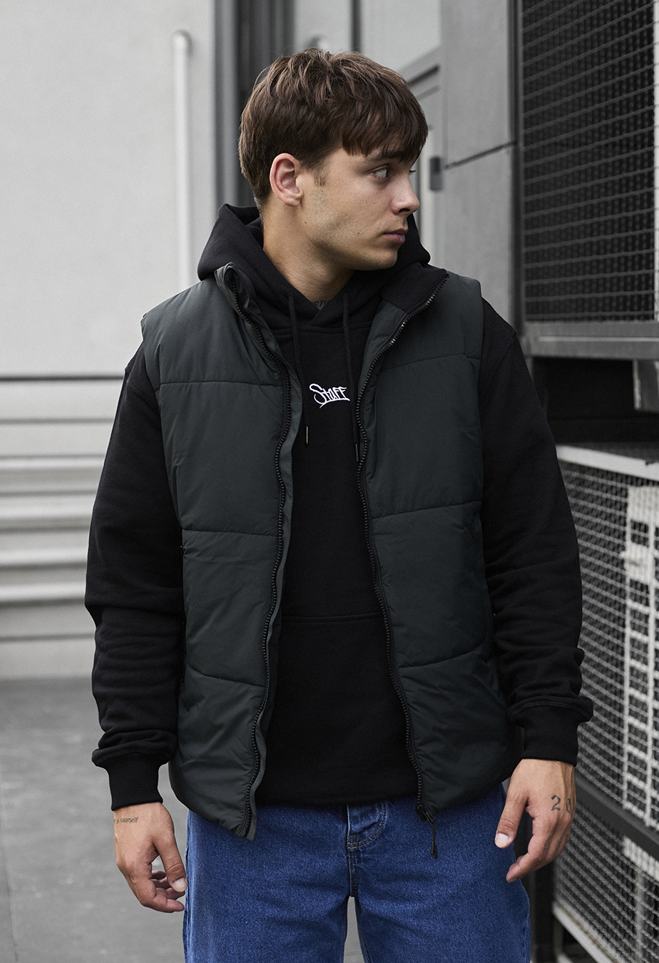 Vestă Staff miko dark green