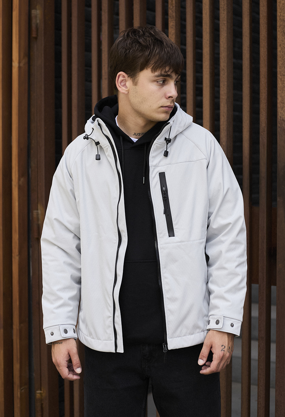 Geacă Staff soft shell mo white