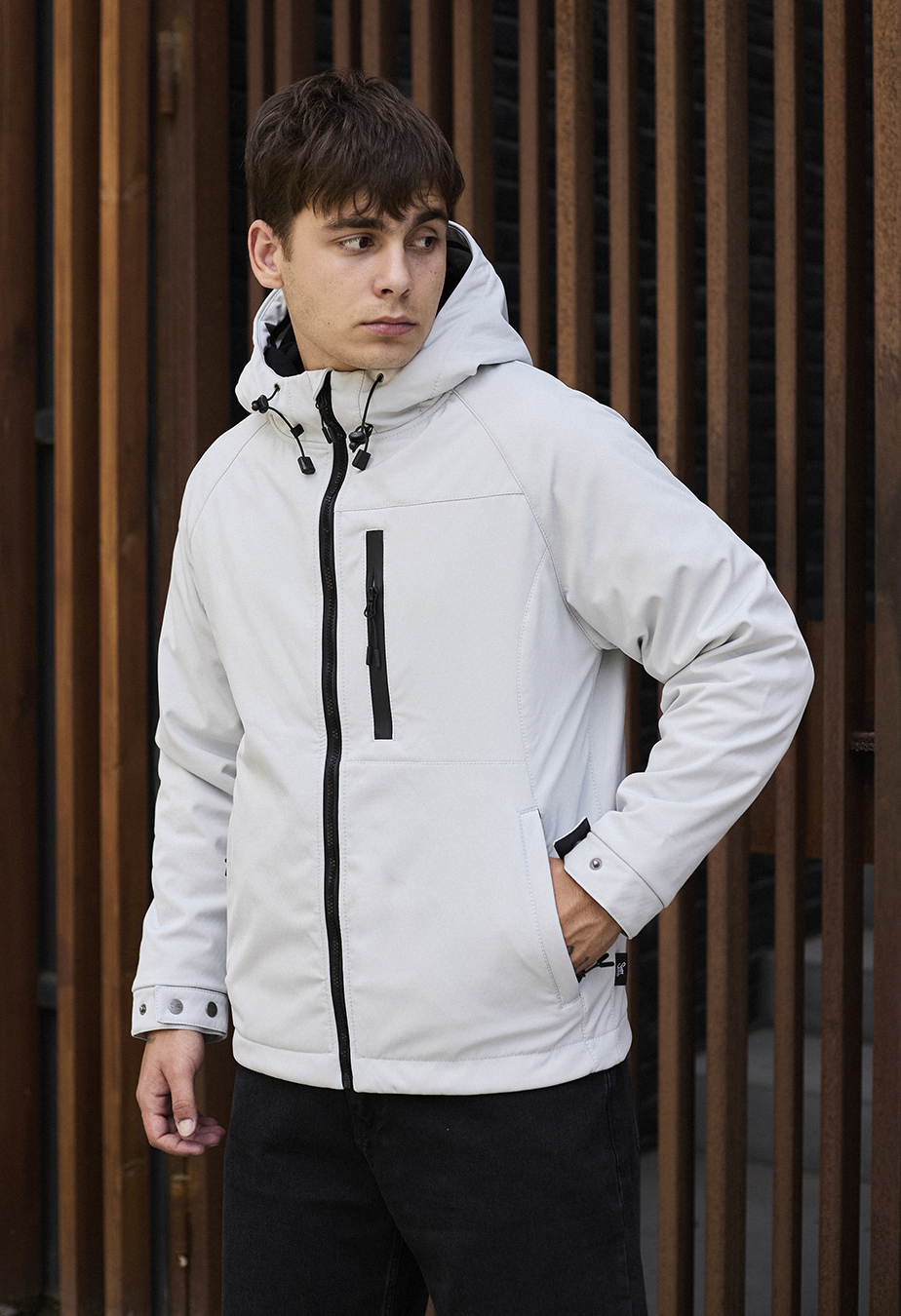 Geacă Staff soft shell mo white