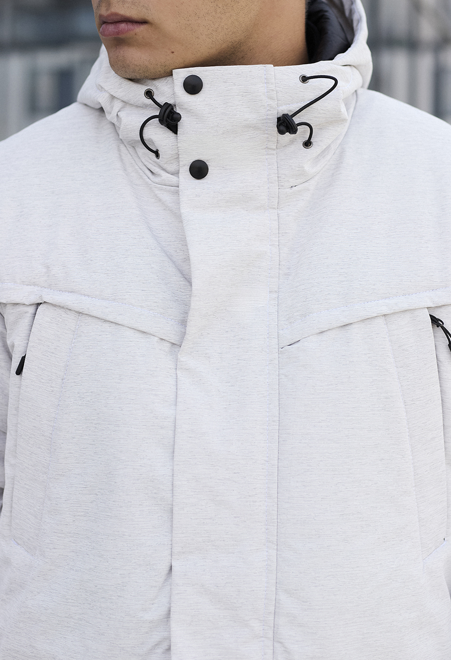 Parka de iarnă Staff st white melange
