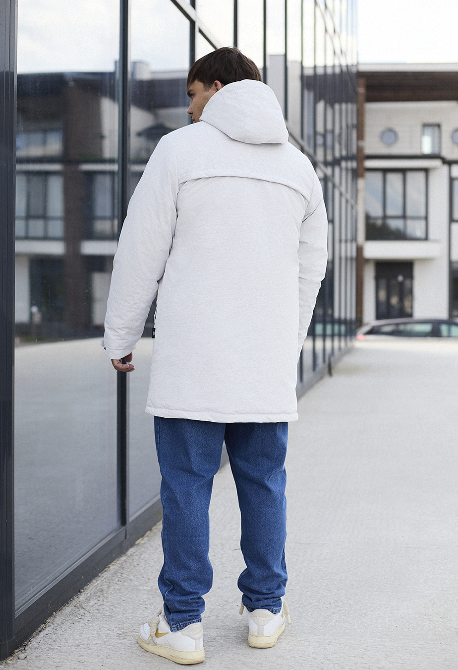 Parka de iarnă Staff st white melange