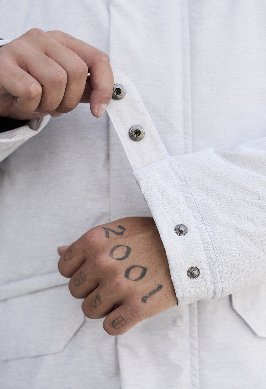 Parka de iarnă Staff st white melange
