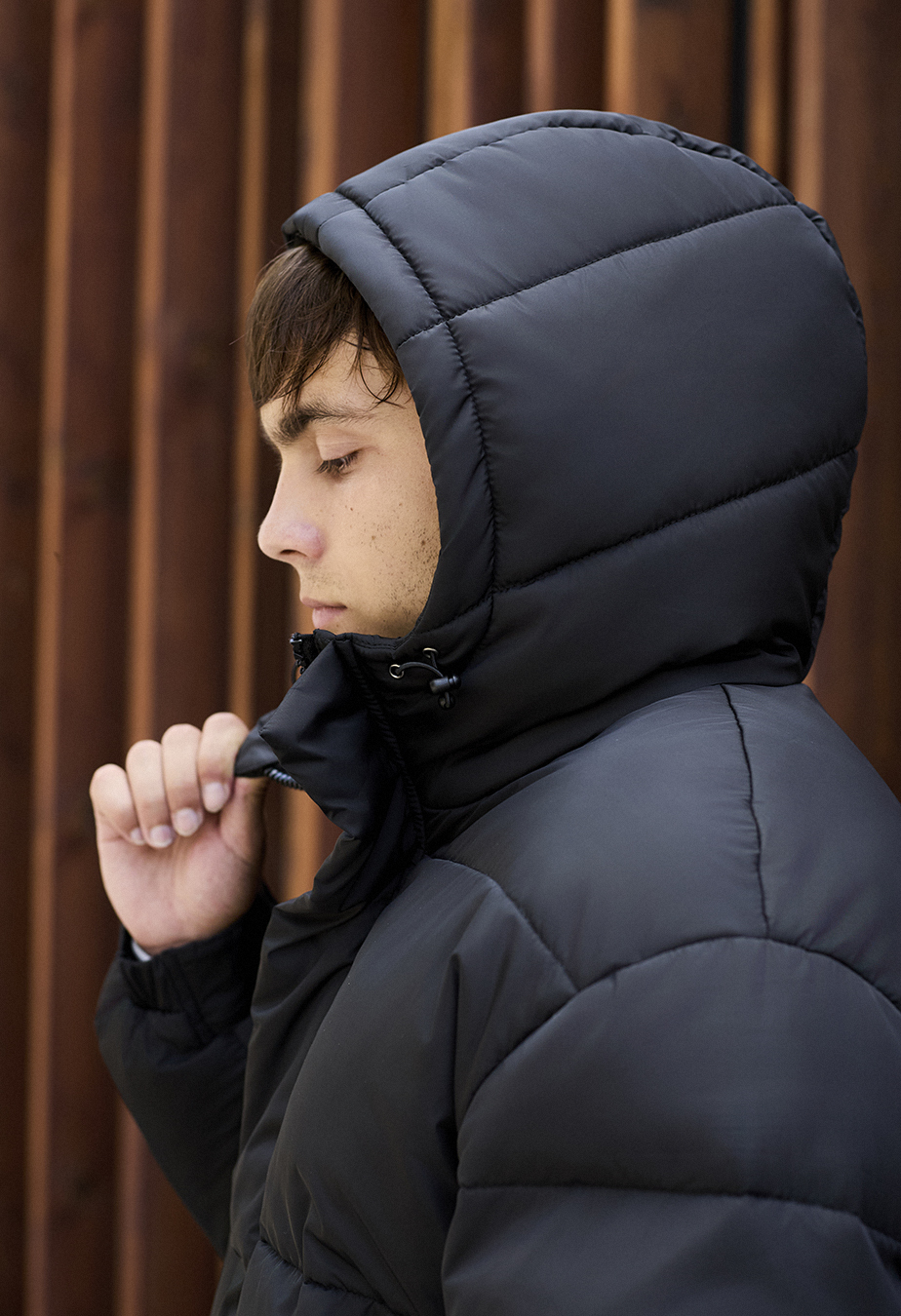 Geacă de iarnă Staff bix black oversize