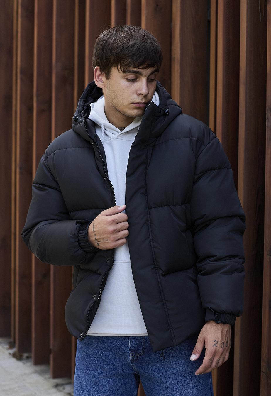 Geacă de iarnă Staff bix black oversize