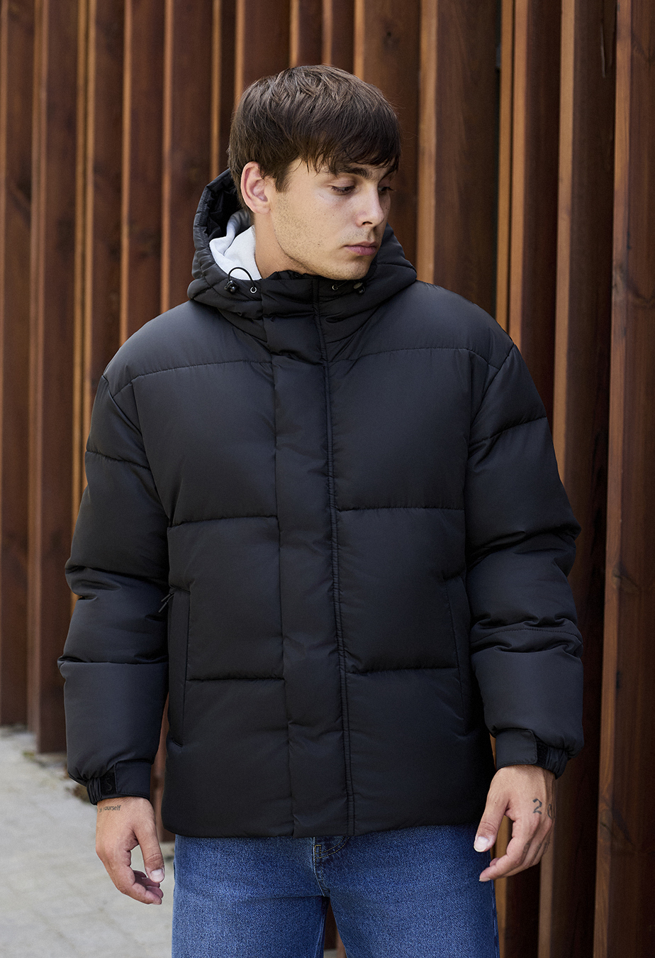 Geacă de iarnă Staff bix black oversize