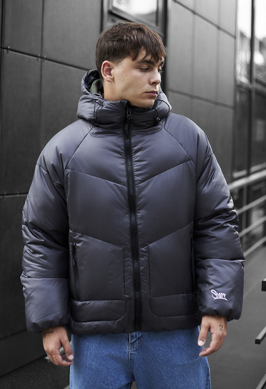 Geacă de iarnă  Staff lyx dark gray