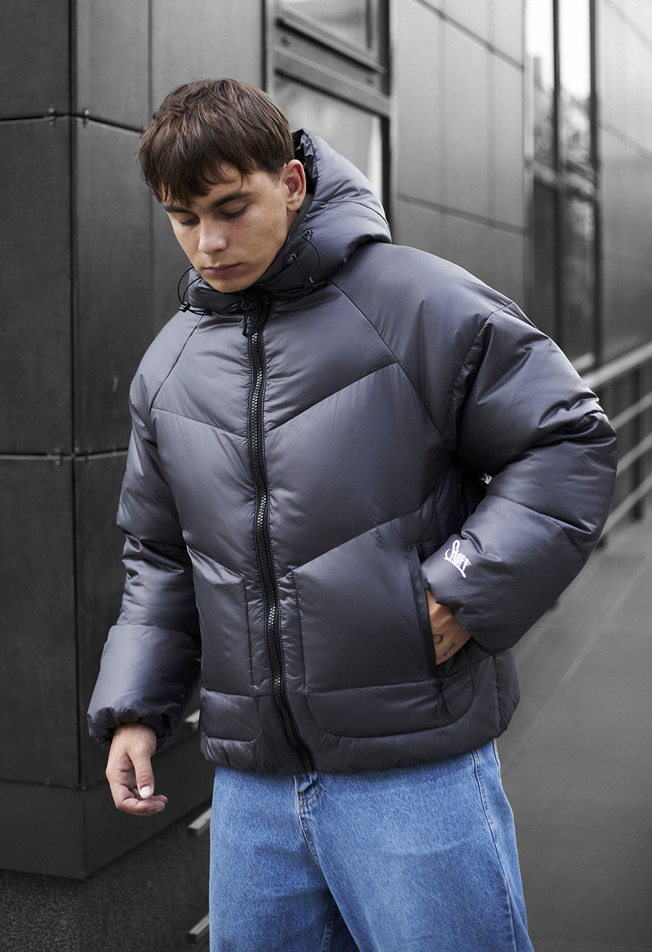 Geacă de iarnă  Staff lyx dark gray