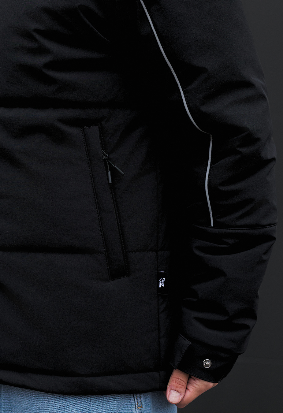 Geacă de iarnă Staff im black reflective
