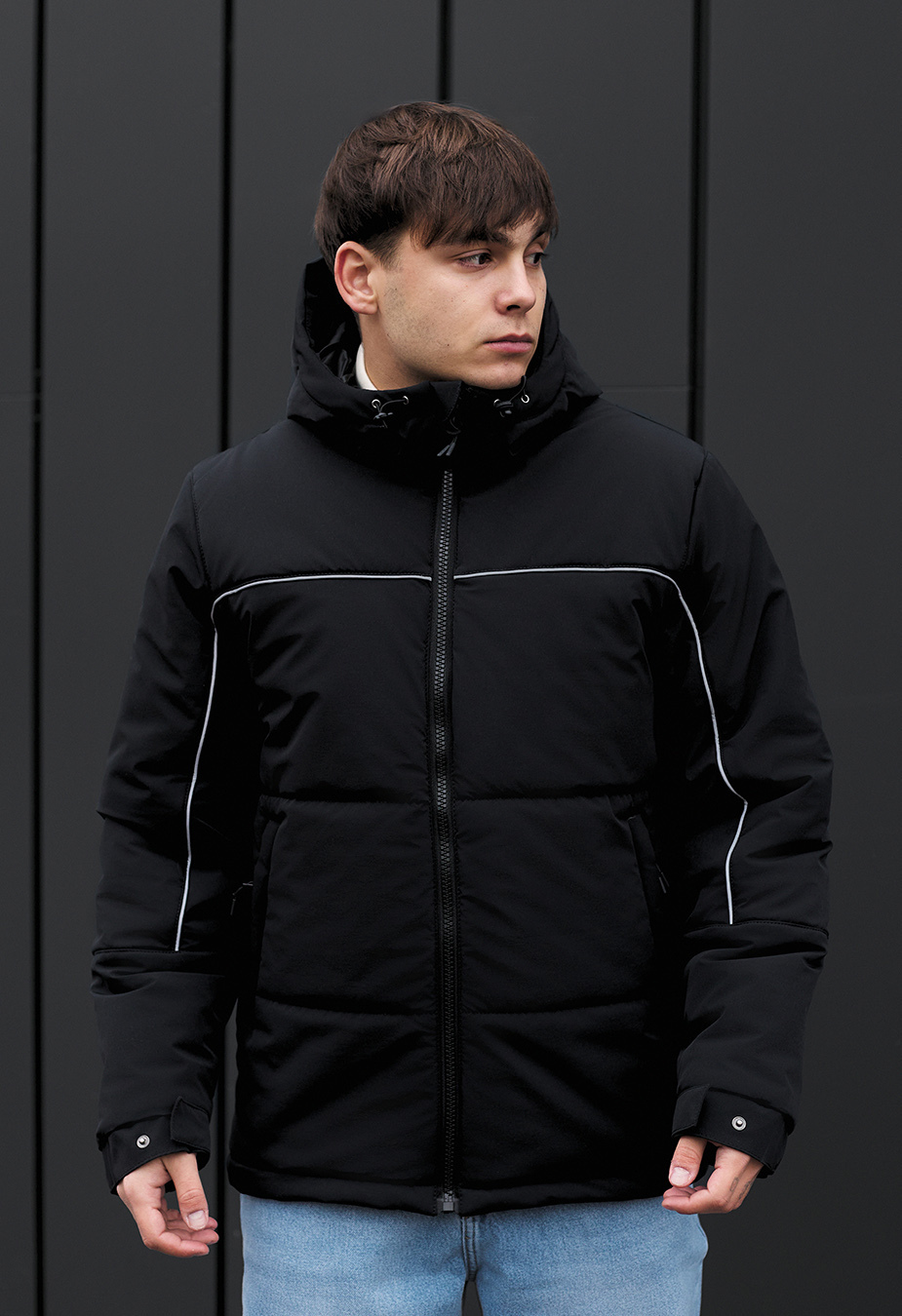 Geacă de iarnă Staff im black reflective