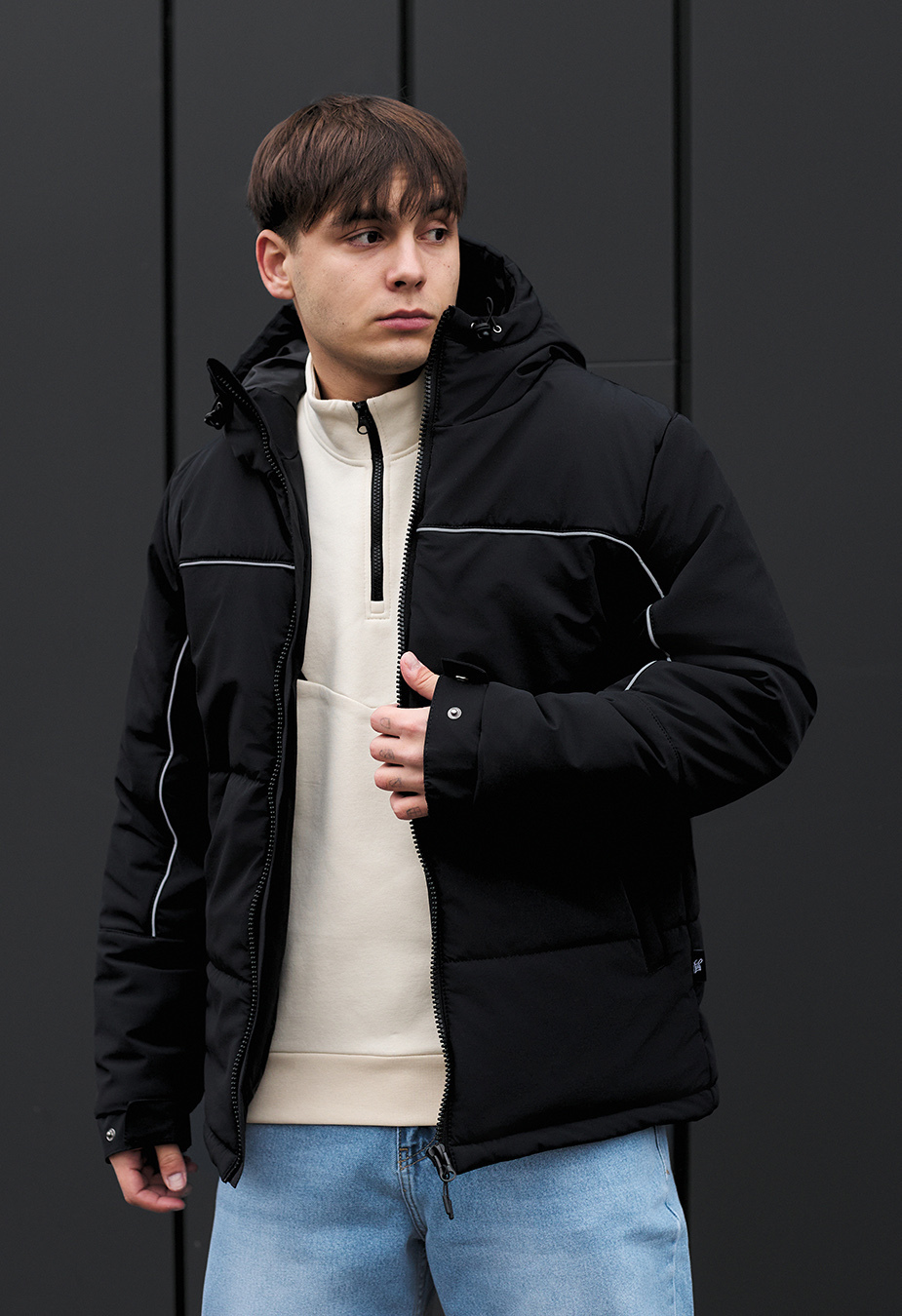 Geacă de iarnă Staff im black reflective
