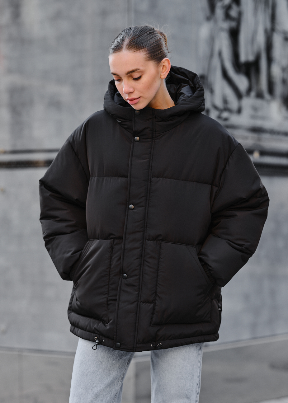 Geacă de iarnă de damă Staff tr black oversize