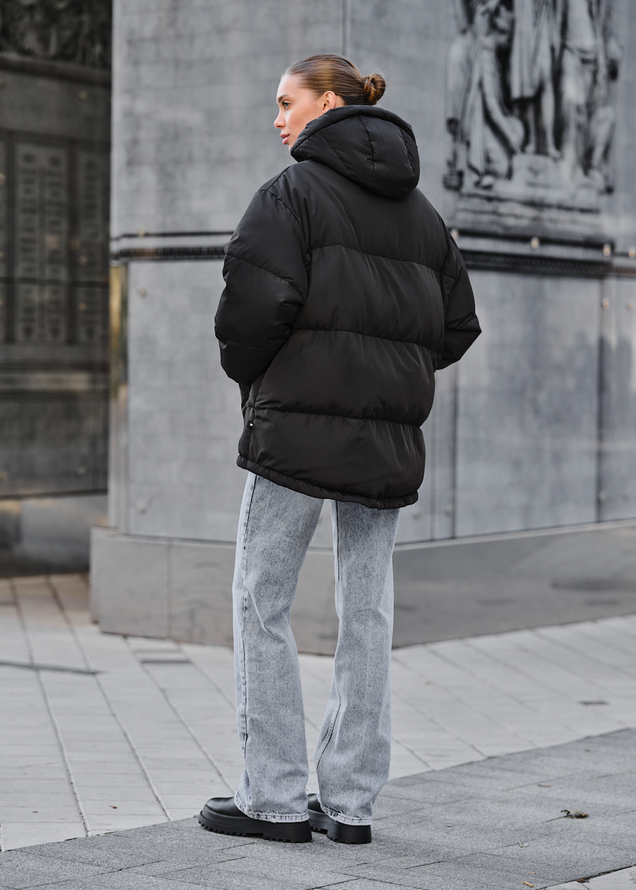 Geacă de iarnă de damă Staff tr black oversize