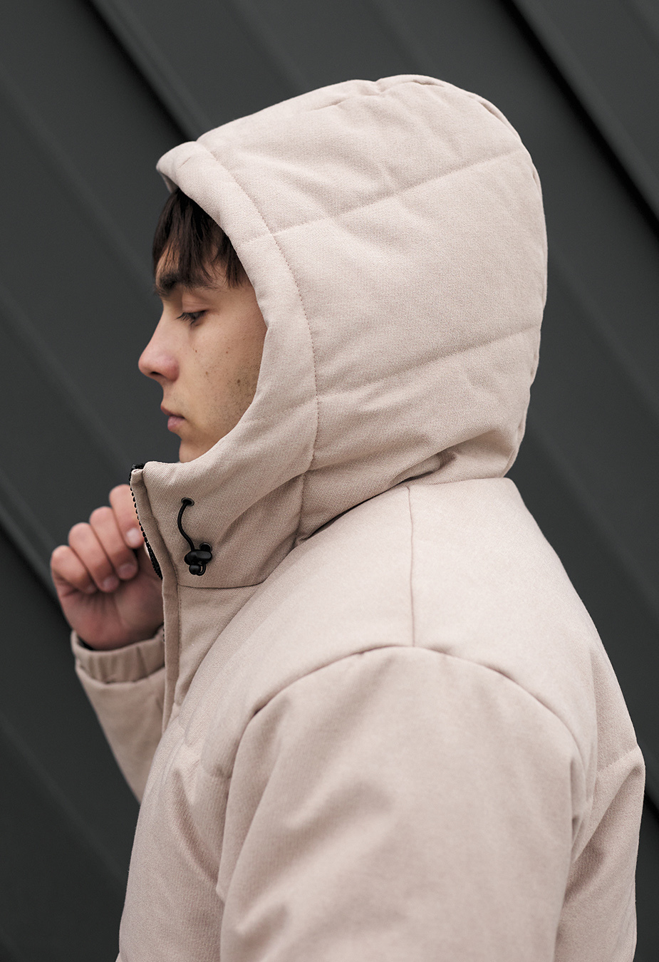 Geacă de iarnă Staff shum light beige