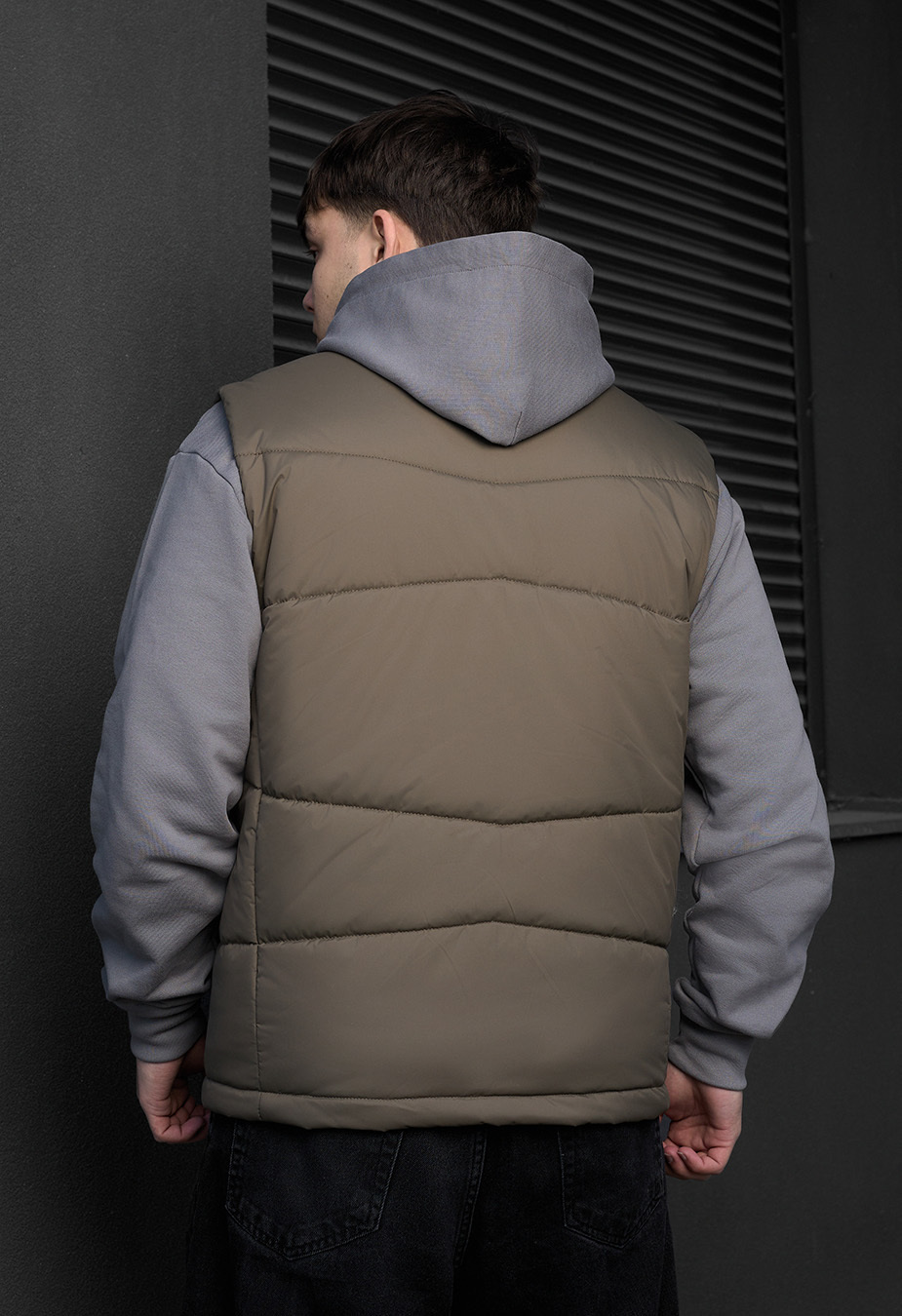 Vestă Staff jova dark khaki logo