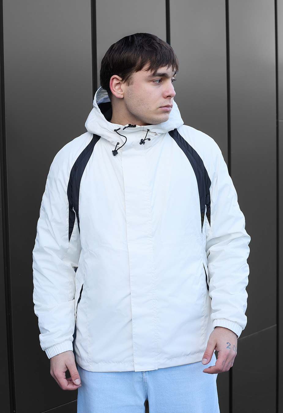 Jachetă Staff lomz white & black
