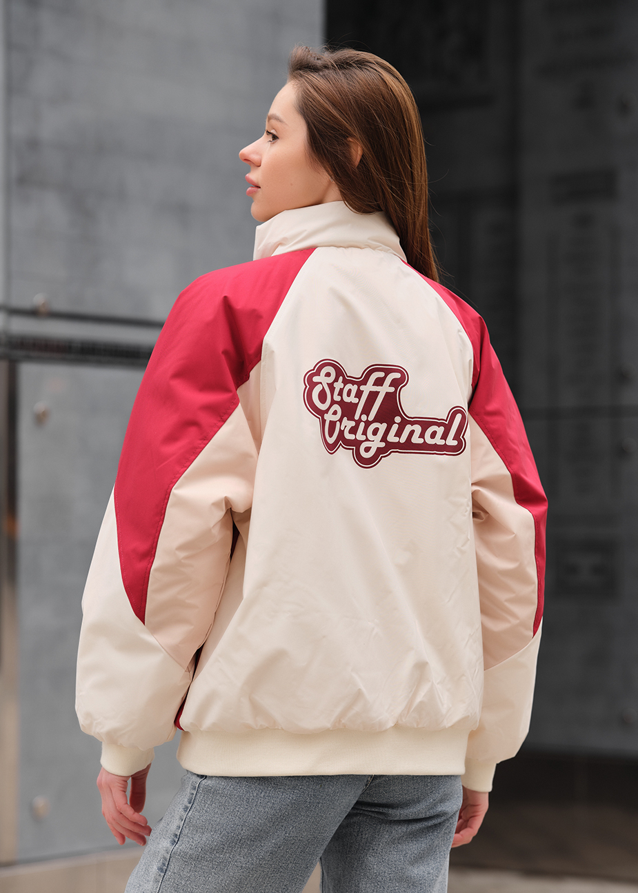 Geacă de damă Staff co milk & beige oversize