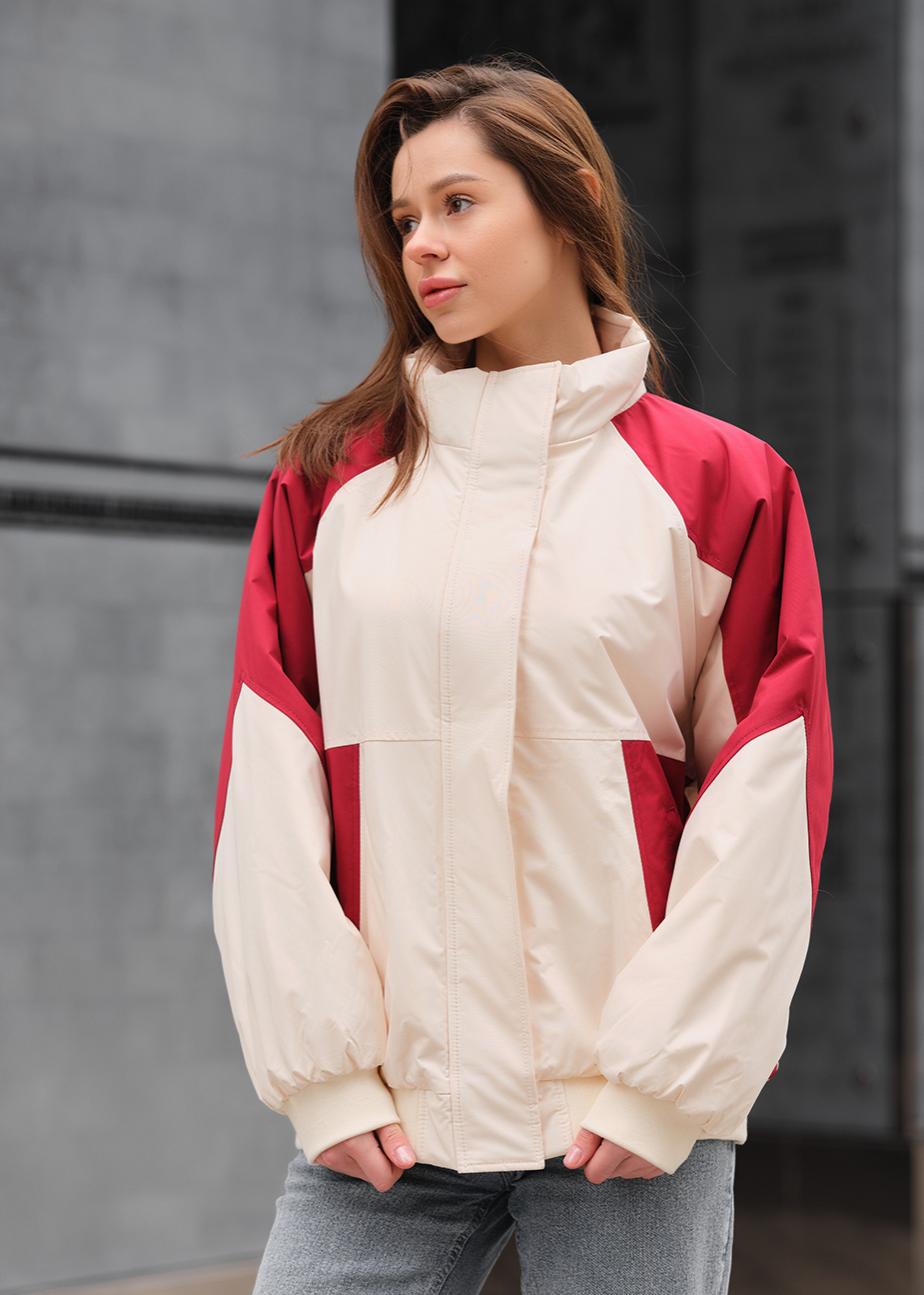 Geacă de damă Staff co milk & beige oversize