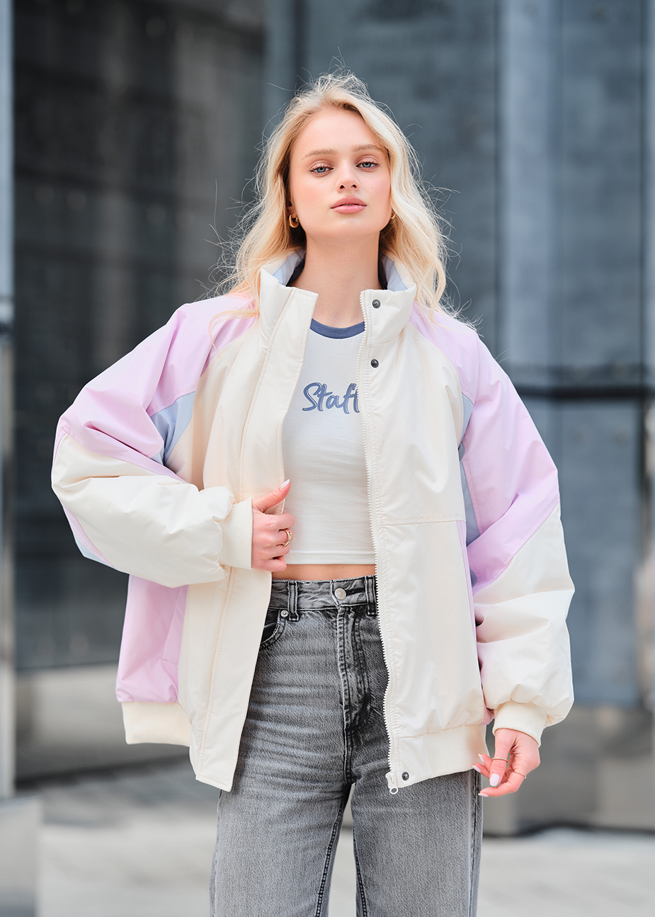 Geacă de damă Staff co milk & light viola oversize
