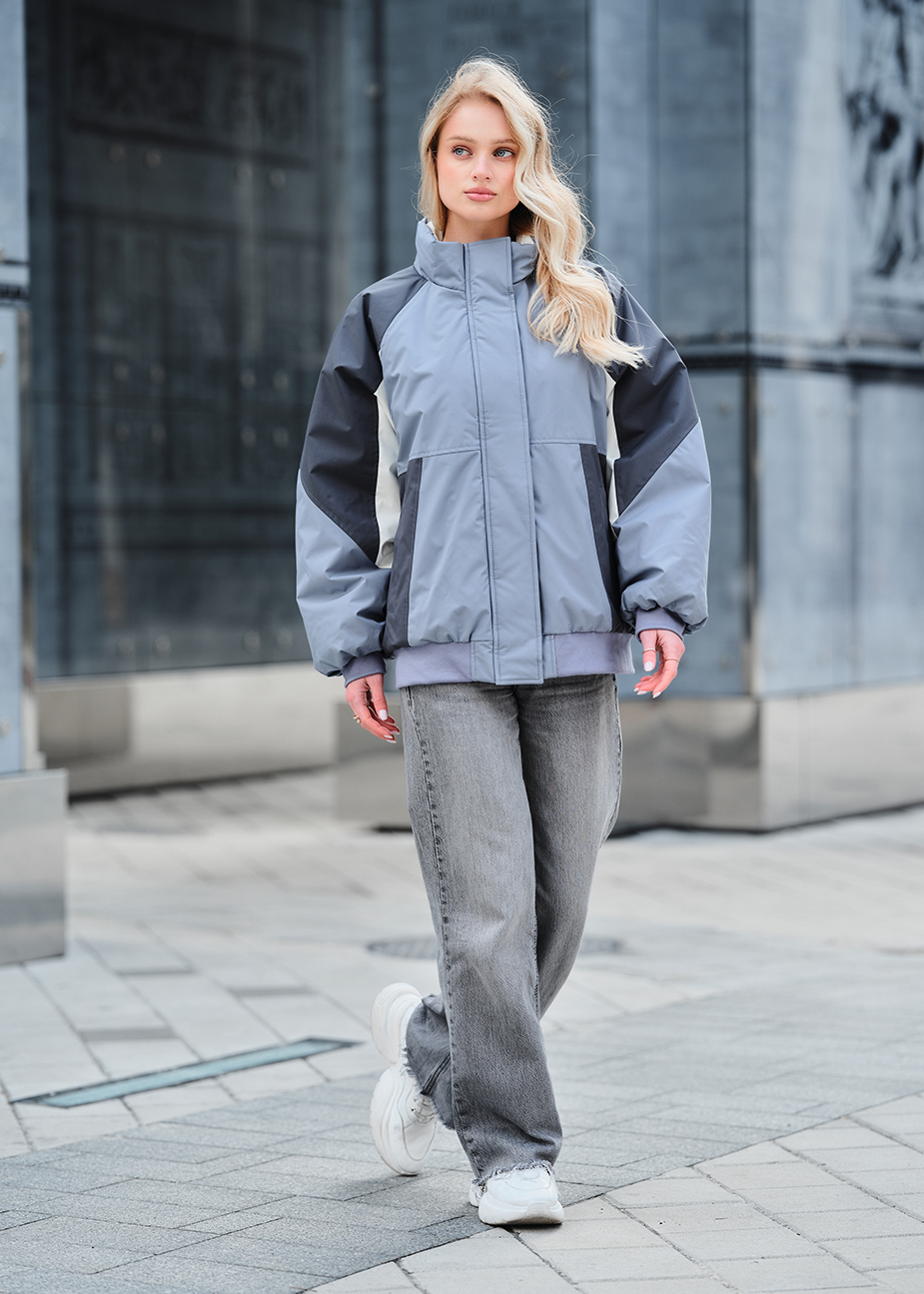 Geacă de damă Staff co gray & dark gray oversize