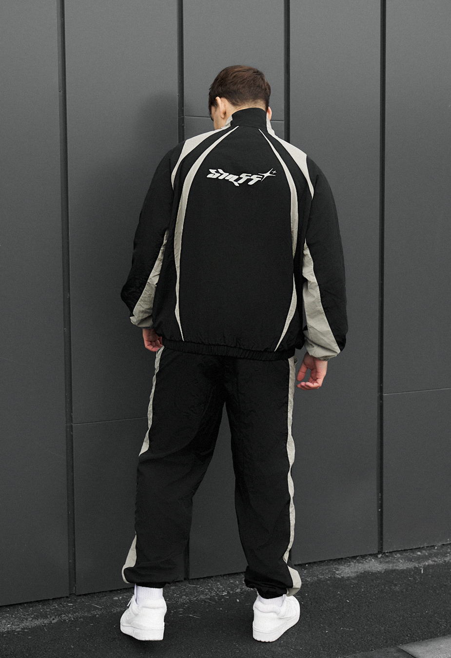 Costum de trening Staff cap black & light olive oversize