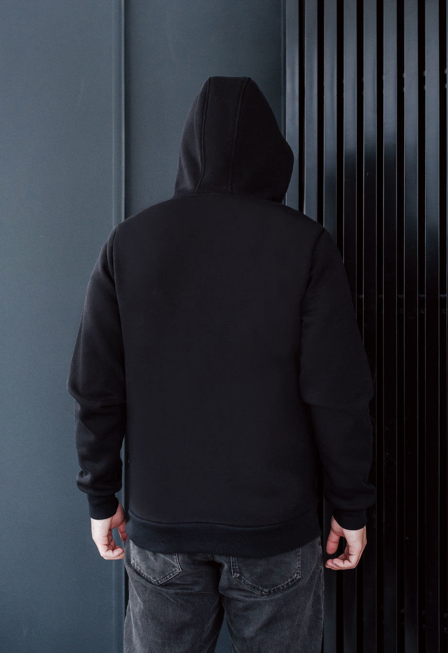 Hanorac cu fermoar Staff zip basic black fleece