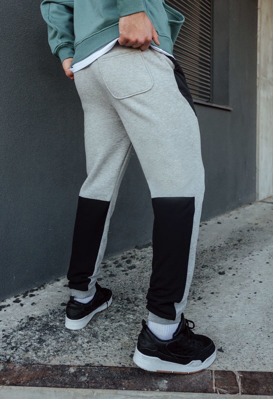 Pantaloni de trening Staff de gray melange fleece