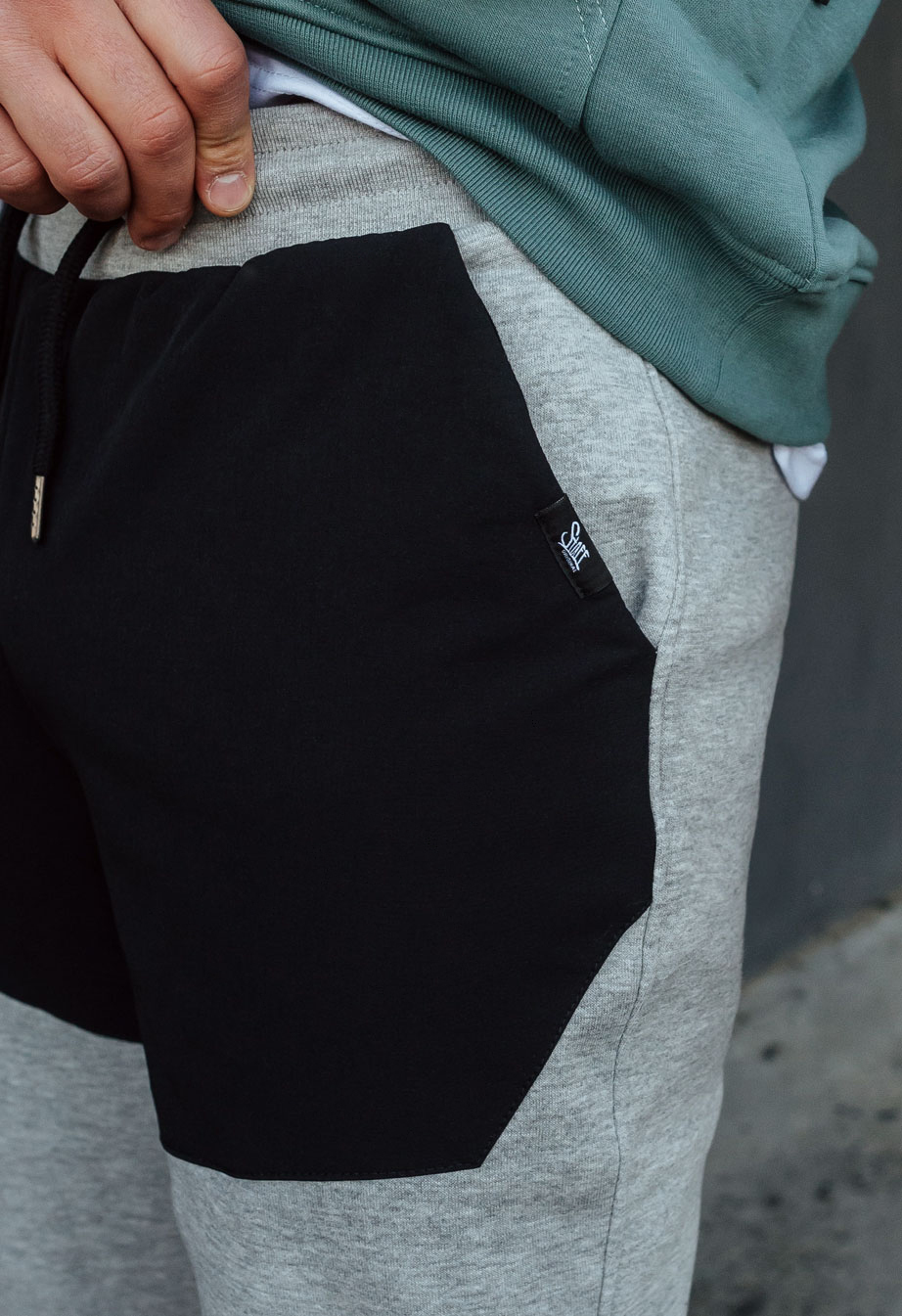 Pantaloni de trening Staff de gray melange fleece