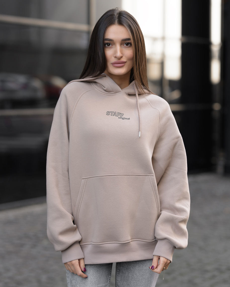 Hanorac de damă Staff original light brown oversize fleece